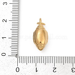 316lサージカルステンレス  丸カン付き  18KGP本金メッキ  イオンプレーティング（ip）  ラグビー  18x8.5x7.5mm  穴：3.2mm&nbsp;STAS-D305-05G-D-1