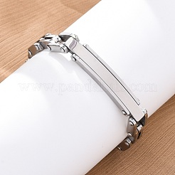 304ステンレススチールリンクチェーンブレスレット女性男性用  ステンレス鋼色  7-7/8インチ（20.1cm）&nbsp;BJEW-R018-10P