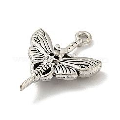 合金のチベット風チャーム  ハロウィンモチーフ  ニッケル  ウイング  25x18x4.5mm  穴：1.8mm&nbsp;TIBE-Q098-08A