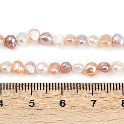 天然養殖淡水パールビーズ連売り  研磨両側  グレード6a++  ミックスカラー  3~4mm  穴：0.6mm  約95~102個/連  14.17~14.33''（36~36.4センチメートル）&nbsp;PEAR-P064-19B-13M