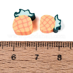 手作りポリマークレービーズ  パイナップルスライス  オレンジ  9~11.5x6.5~9〜X 4~4.5mm  穴：1.4mm&nbsp;CLAY-R069-01P-01B