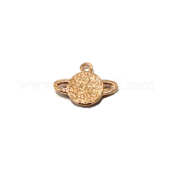 合金エナメルチャーム  惑星  ゴールドカラー  グリーン  12x16.5x2.5mm  穴：1mm&nbsp;ENAM-O027-05B