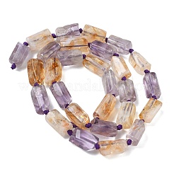天然石アメトリンビーズ連売り  コラム  多面カット  9.5~13x4.5~8x4~7.5mm  穴：0.8~1mm  約28~34個/連  15.35~15.94''（39~40.5センチメートル）&nbsp;G-C270-K20