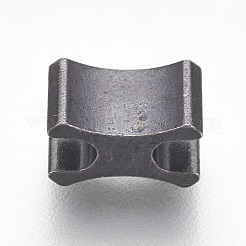 服装アクセサリー  真鍮ジッパー修理ジッパーストッパーとプラグダウン  ガンメタ色  4.6x5.5x3.5mm  5x8.5x5mm  3個/セット&nbsp;LS-KK-WH0016-02C-B