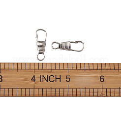 鉄のキーホルダー留め金のパーツ  プラチナ  25x9x3mm  穴：5x4mm&nbsp;IFIN-TAC0002-11P