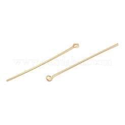 真鍮製アイピン  18KGP本金メッキ  カドミウムフリー＆ニッケルフリー＆鉛フリー  45x3x0.8mm  穴：1.8mm  ピン：0.7mm&nbsp;KK-Q780-02G
