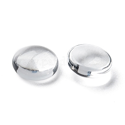 クリアガラスカボション  半円/ドーム  透明  7.5~8x3mm&nbsp;X-GGLA-R026-8mm