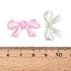 透明プラスチックビーズ  蝶結び  ABカラーメッキ  ミックスカラー  15x27x5.5mm  穴：1.8~2mm  約694個/500g&nbsp;KY-N025-41