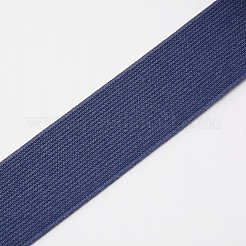 超幅広の厚手の平らなゴムバンド  ウェビング衣類縫製アクセサリー  スチールブルー  30mm&nbsp;EC-WH0016-A-S032