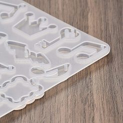 動物のイヤリングペンダント DIY シリコン型  レジン型  UVレジン用  エポキシ樹脂工芸品作り  透明  110x129x4mm  内径：10~7x15~34mm  穴：1.8mm&nbsp;X1-DIY-Q033-04D