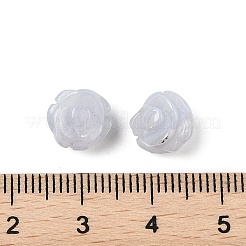 天然ブルーレースアゲートのビーズ  ローズ  7.5~8x7.5~8x7~9mm  穴：0.8~1mm&nbsp;G-O156-A-35