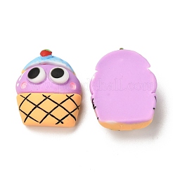 クックイト樹脂カボション  模造食品  目でカップケーキ  カラフル  22x18x8mm&nbsp;RESI-F020-19