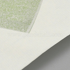 中国のライスペーパーカード  玄紙  ファン付き長方形  書道絵画用品  オリーブドラブ  34x69x0.01cm  10枚/袋&nbsp;AJEW-WH0470-27