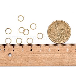 アイアンスプリットリング  ダブルループ丸カン  ニッケルフリー  ゴールドカラー  8x1.4mm  内径約6.6mm  単線：0.7mm  約7000個/1000g&nbsp;JRD8MM-01G-NF