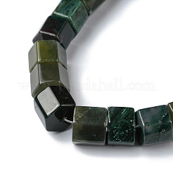 天然石インディアン瑪瑙ビーズ連売り  六角柱  9~11x12x13.5~14mm  穴：1.2mm  約20個/連  7.64~8.70インチ（19.4~22.2cm）&nbsp;G-F743-03B
