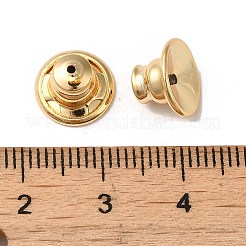 ラックメッキ真鍮イヤーナット  弾丸ピアスキャッチ  長持ちメッキ  14KGP本金メッキ  10x7mm  穴：0.7mm&nbsp;LS-X-KK-G480-06LG
