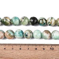 天然グリーンラインジャスパービーズ連売り  ラウンド  12~12.5mm  穴：0.9~1mm  約32~33個/連  15.35~15.75''（39~40センチメートル）&nbsp;G-B128-A03-05
