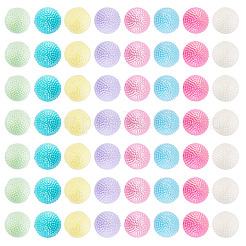 不透明ABSプラスチックビーズ200個  ベリービーズ  模造パール  ラウンド  ミックスカラー  10mm  穴：2mm&nbsp;MACR-TA0002-85
