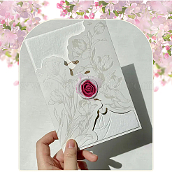 フォーム＆アイアン造花288個  結婚式のバージンロードやテーブルのセンターピース、パーティー用コンフェッティ、プチギフト、インテリア装飾としておすすめ  ファイヤーブリック  17.5~18.5x14.5~19.5x14mm  144個/セット&nbsp;AJEW-SP0003-58B