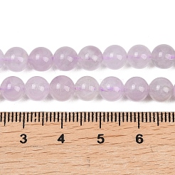 天然ラベンダーアメジストビーズ連売り  ラウンド  6~6.5mm  穴：0.5~0.6mm  約60~61個/連  15.04''~15.35''（38.2~39センチメートル）&nbsp;G-Z136-A01-6mm