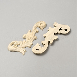 ゴム木彫アンレーアップリケクラフト  家の装飾  モカシン  159x60x6.5mm&nbsp;WOOD-WH0043-07