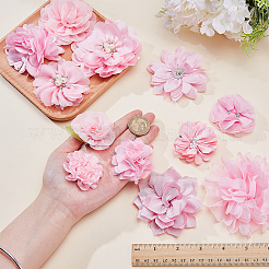 ポリエステル製装飾品12個  花  ピンク  47~90x9~31mm&nbsp;FIND-WH0816-042A