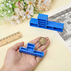 ABSプラスチックと鉄ワイヤー粘土カッター2個  粘土ツール  ブルー  28~48x70~110x15~20mm&nbsp;DIY-WH0750-119