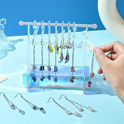レーザーハンガースタイルのアクリルイヤリング収納ディスプレイラック  カラフル  155 * 135 * 82ミリメートル&nbsp;ST-CJ0034-02