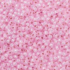 TOHOラウンドシードビーズ  日本製シードビーズ  （pf2105)パーマフィニッシュピンクオパールシルバー裏地  11/0  2.2mm  穴：0.8mm  約50000個/ポンド&nbsp;SEED-TR11-PF2105