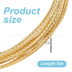 真鍮ワイヤ  テクスチャラウンド  18KGP本金メッキ  1mm&nbsp;CWIR-WH0024-01B-G02