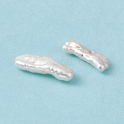 バロック天然ケシパールビーズ  長方形  貝殻色  12~24.5x6~8x4~5mm  穴：0.7mm&nbsp;PEAR-N020-H04