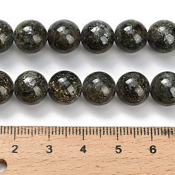 天然緑色藍晶石ビーズ連売り  ラウンド  グレードAB  10mm  穴：1.2mm  約41個/連  15.94''（40.5センチメートル）&nbsp;G-H335-B02-10mm-AB