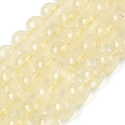 天然レモンクォーツ（加熱）ビーズ連売り  ラウンド  10~10.5mm  穴：1mm  約38~40個/連  14.92~15.16''（37.9~38.5センチメートル）&nbsp;G-B167-A11-10mm