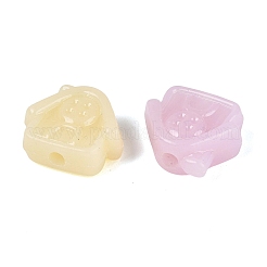 模造ゼリープラスチックビーズ  ハウス  ミックスカラー  16x17.5x7mm  穴：2.5mm  約500個/500g&nbsp;KY-Q010-39