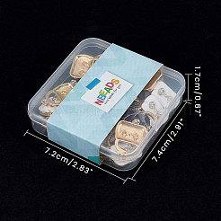 黄金は、合金チャームメッキ  エナメルとクリスタルラインストーン付き  ちょう結びのハンドバッグ  ブラック  23.5x18x6mm  穴：1.8mm  30個/箱&nbsp;ENAM-NB0001-08G