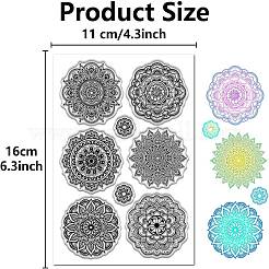 プラスチックスタンプ  DIYスクラップブッキング用  装飾的なフォトアルバム  カード作り  スタンプシート  花  160x110mm&nbsp;DIY-WH20018-0090