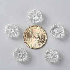 透明なアクリルビーズ  メロン形  透明  15mm  穴：2mm&nbsp;X-PL739