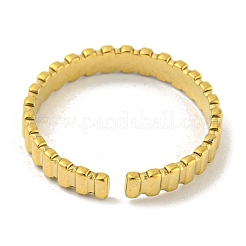 304ステンレススチールオープンカフリング  長方形  ゴールドカラー  usサイズ7 1/2(17.7mm)&nbsp;RJEW-C067-28G