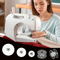 プラスチック製刺繍ボビン30個  ミシンボビン  3 セットミシンボビンキャップ  ホワイト  20.5~44x5~11.5mm&nbsp;ODIS-FG0002-88