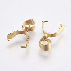 304ステンレススチールピンチベイル  ゴールドカラー  14.5mm  穴：4x3.5mm  ピン：0.6mm  保釈：9.5x2.5ミリ&nbsp;STAS-G174-10G