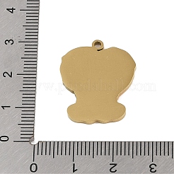 ステンレスペンダント201個  ナマケモノの魅力  ゴールドカラー  25x20x1.5mm  穴：1mm&nbsp;STAS-C095-24G