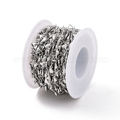 変色しにくい304ステンレススチールリンクチェーン  溶接されていない  ハート  ステンレス鋼色  10x5x2mm&nbsp;CHS-P007-10P