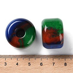 レジンヨーロピアンビーズ  大穴ビーズ  コラム  カラフル  17.5x25x25mm  穴：7.5mm&nbsp;RESI-U009-01B-02