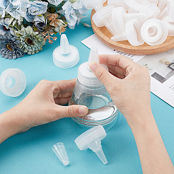 PPプラスチックツイストボトルキャップ  スクイズボトル交換用キャップ  のり調剤ボトル用  工芸品の修理と芸術  透明  5.6x4.7cm&nbsp;FIND-WH0366-128