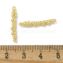 真鍮チップビーズコネクタチャーム  18KGP本金メッキ  22.5x4x3mm  穴：1mm&nbsp;KK-P284-08G-01