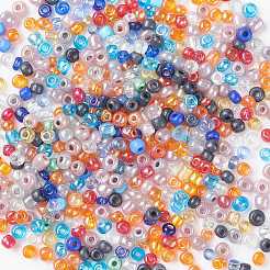 ガラスシードビーズ  混合スタイル  ラウンド  ミックスカラー  4x3mm  穴：1mm  約2222個/200g&nbsp;X-SEED-XCP0001-04C