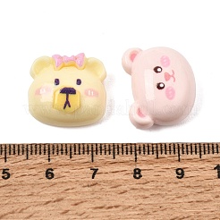 動物の不透明樹脂カボション  ミックスカラー  混合図形  16~20x19~21x8~9mm&nbsp;RE-CBA2F5E-03