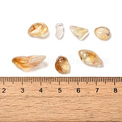 加熱天然シトリンチップビーズ  穴なし/ドリルなし  5~18x5~8x2~6mm&nbsp;X-G-Q193-05A