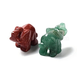 天然宝石彫刻象の彫像装飾  ホームオフィスデスク風水装飾  25~26x13~14x16~18mm&nbsp;G-P525-09
