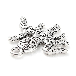 合金のチベット風チャーム  タコのチャーム  アンティークシルバー  19x19.5x2mm  穴：1.8mm  約403個/500g&nbsp;PALLOY-P293-078AS
